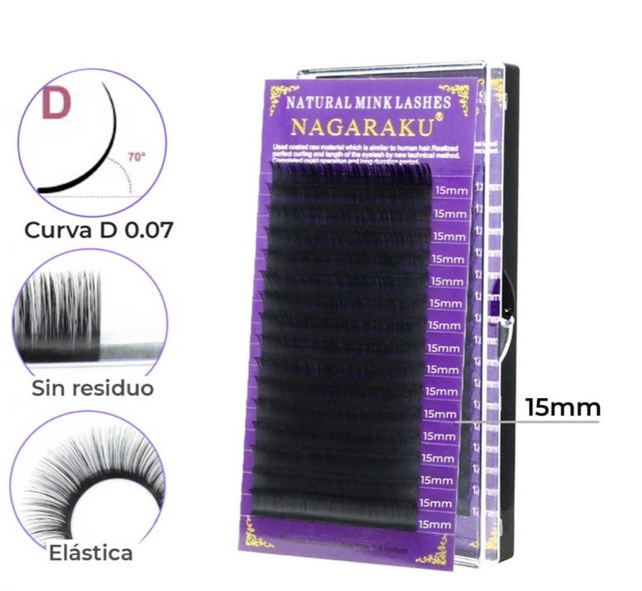 Extención de Pestañas 15mm/0.07D